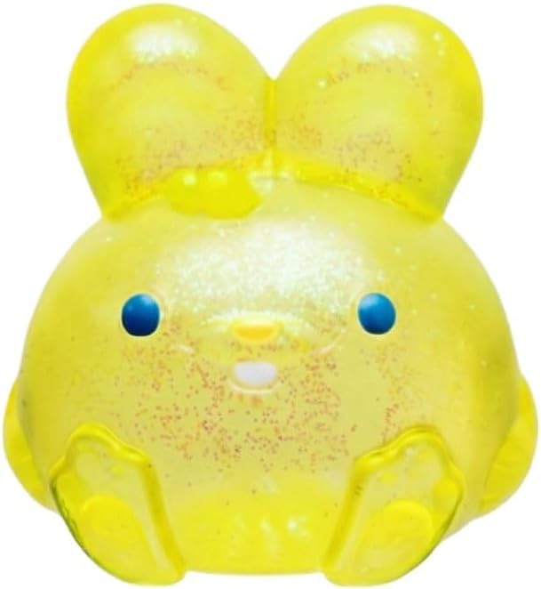 Bunny Stress Balls, Easter Basket Stuffers, Fidget Sensory, Slow Rising Anxiety Stress Relief, Easter Basket Ideas Gifts (Yellow)