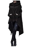 Aifer Women's Asymmetrical Hem Pullover Tunic Tops Loose Solid Color Hoodies Sweatshirts Dresses