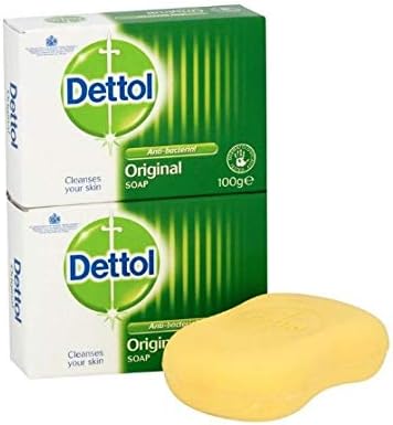 Dettol Soap Original 100g Bar 2 Pack Anti Bacterial Skin Cleanser Bath Body
