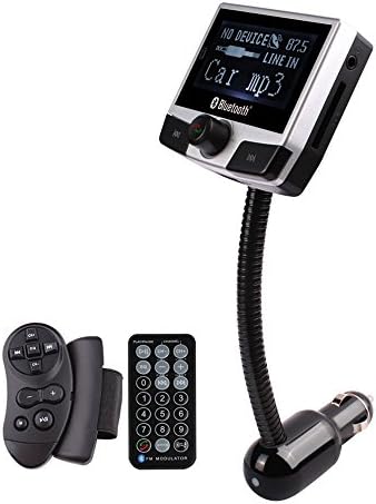 YASOKO 4.2 inch FM8112B Bluetooth Car Kit FM Transmitter,In-Car Wireless Receivers HandsFree Calling MP3/WMA Player, Car Charger For SmartPhone