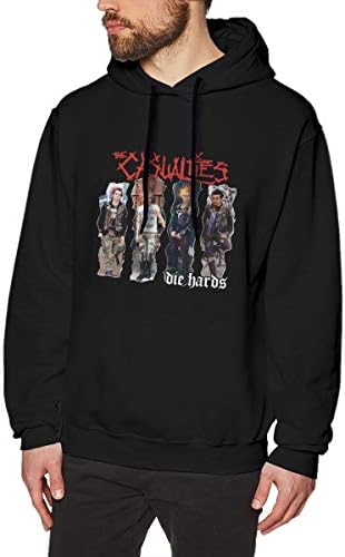 Evmjser The Casualties Men's Classic Long Sleeve Fleece Hoodie Tops Size 3XL Black