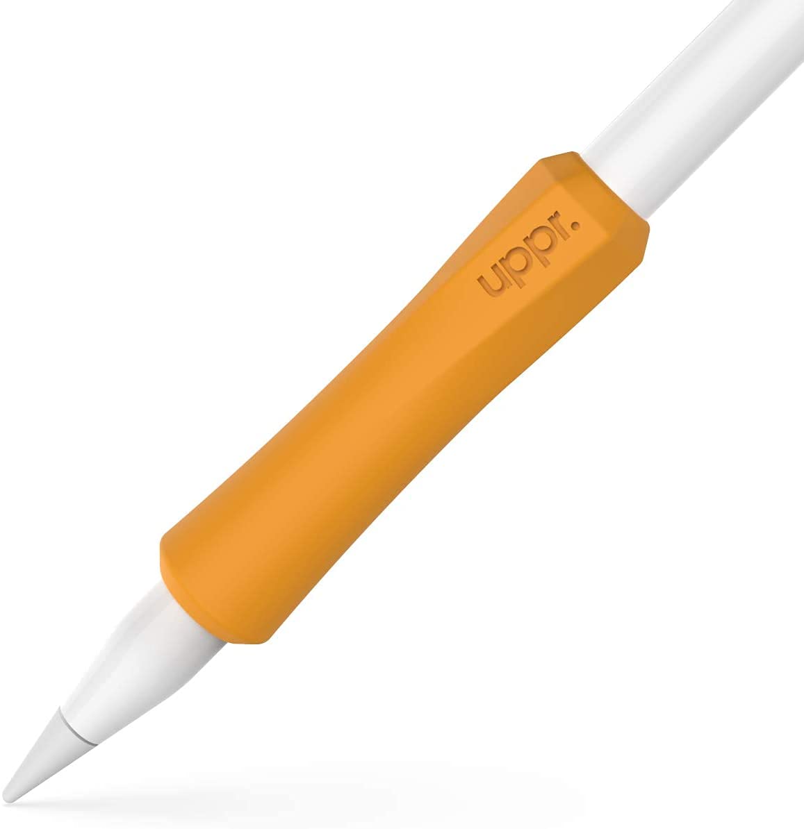 UPPERCASE Designs NimbleGrip Premium Silicone Ergonomic Comfort Grip Holder, Dual Sided Design, Compatible with Apple Pencil Pro, USB-C, 2nd and 1st Generation (2 Pack, Orange)