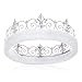 DcZeRong Adult Men Crowns Birthday Costume Prom King Crown Silver Rhinestone Crown Full Tiara Crown