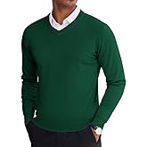 COOFANDY Men's V Neck Sweater Lightweight Knitted Pullover Sweaters