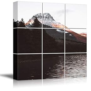 Canvas Wall Art Calm Lake Canvas Prints Home Artwork Decoration for Living Room,Bedroom - 12x12 inches