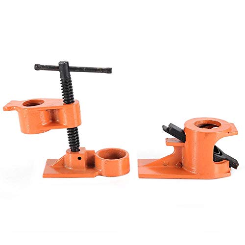 Heavy Duty 1 inch Pipe Clamp Jaws Vise Fixture Set Woodworking Tool Kit Water Pipe Clamp - Thumbnail 7