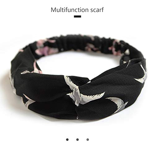 image for DRESHOW 1950's Vintage Modern Style Elastic Women Turban Headbands Twi
