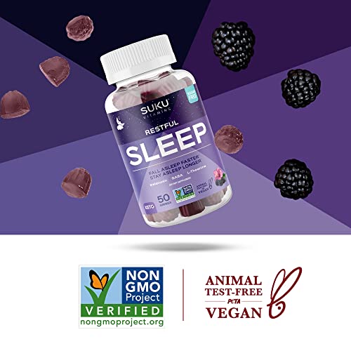 Suku Vitamins Restful Sleep Vitamins Rich in L Theanine and GABA
