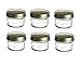 Nakpunar 6 pcs 4 oz Glass Mason Jars with Gold Lids (4 oz, Gold - 6 pcs)