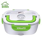 YOHOOLYO Electric Lunch Box Food Heater Portable Lunch Heater 110V with Removable Stainless Steel Container Food Grade Material
