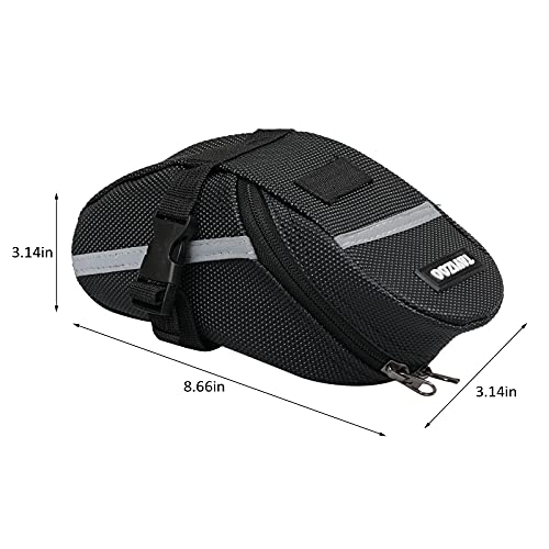 Tayizoo Bike Seat Bag Waterproof With Reflective Strips Bicycle Saddle Bag Under Seat Cycling Seat Pack for Mountain Bikes and Road Bicycle