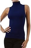 ToBeInStyle Women's Turtleneck Fullback Sleeveless Tank Top