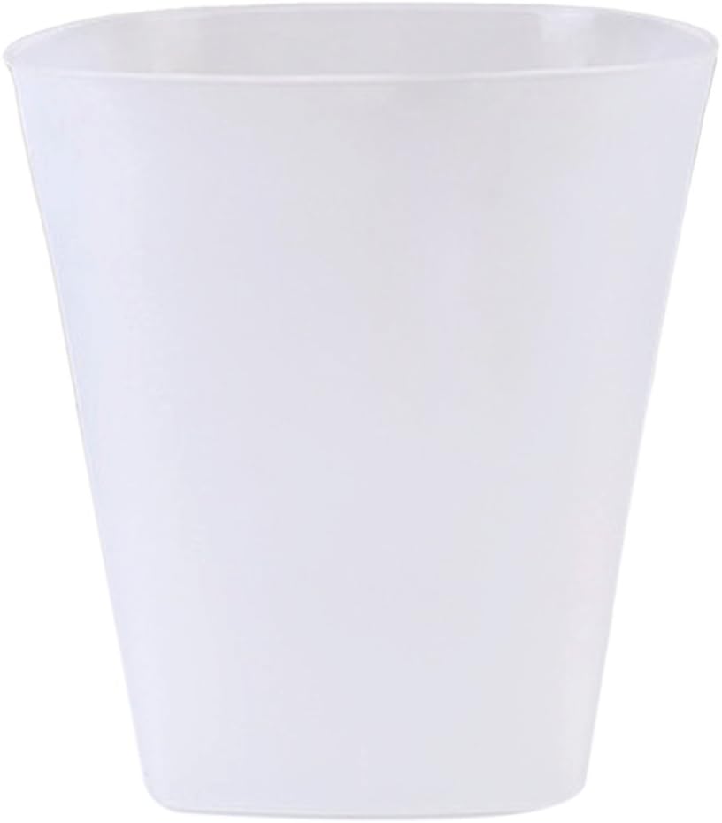 Mecotech Paper Bin Trash Can Square Large Portable Plastic Garbage Storage Bin for Office Kitchen Bedroom Living Room size 26.1*22.3*27.7cm (White)