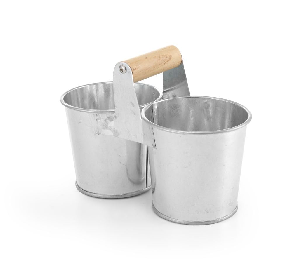 HENDI Double bucket with handle, galvanized, 190x95x(H)90 mm