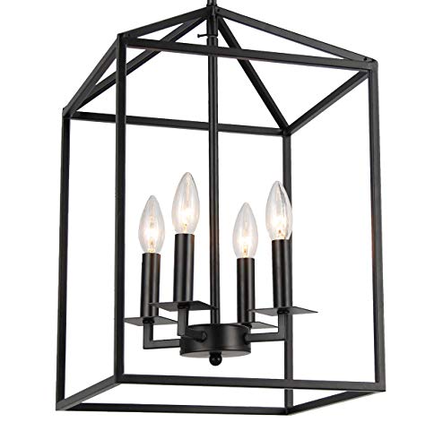 Cage Pendant Light Four Light Hall Candle Style Chandelier Ceiling