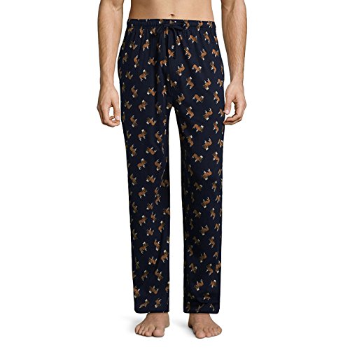 Navy Bulldog Theme Knit Pajama Pants 