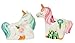 Boston Warehouse Salt & Pepper Shakers, Glamour Unicorn Collection, Hand Painted Ceramic