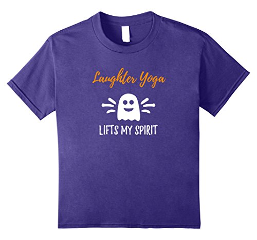 Kids Laughter Yoga Lifts My Spirit T-Shirt Funny Halloween Gift 8 Purple