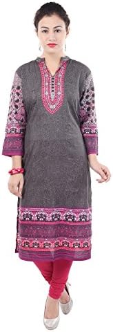 Ramkudi Indian Women's Floral Print Cotton Kurti