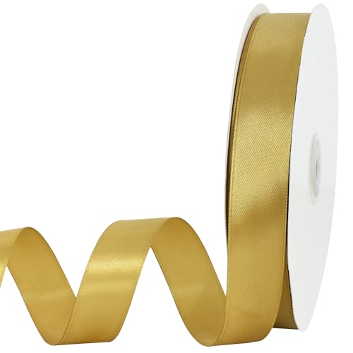Toniful Satinband, dünne, einfarbige Stoffbänder für Geschenkverpackungen, Bastelarbeiten, Schleifen, Einladungen, Blumensträuße, Weihnachts-, Hochzei