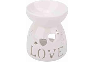 Ceramic Tealight Candle Holder, Hollowed Out Pattern Mini Essential Oil Burner Wax Melt Burners for Home Bedroom Decor Christ