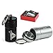 Fine Set of 2 Smell Proof and Waterproof Airtight Holder Containers for Herbs, Spices or Tobacco, Cool Stash with Key Chain, Black, and Silver by Green-Der.