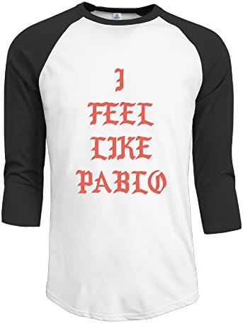 Mens Round Neck I Feel Like Pablo Kanye West Best 3/4 Sleeve Raglan Tops Shirt