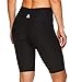 Reebok Women's Compression Running Shorts with Phone Pocket - High Waisted Performance Workout Short - 11 Inch Inseam - Quick Training Short Black, Small