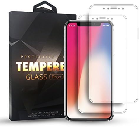 iPhone X Screen Protector,Huafly 0.33mm 3D Premium Tempered Glass Screen Protector Film for iPhone X 5.8 Inch (HD Clear)