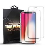 iPhone X Screen Protector, Huafly HD Clear 0.33mm 3D Premium Tempered Glass Screen Protector with Anti-fingerprint High Light Penetration Hardness for iPhone X