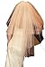 BOWITH 1.5m Length White and Ivory Bridal Veils with Comb