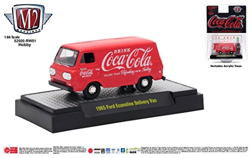 New M2 Machines 1:64 (1/64) Coca-Cola Release 1-1965 Ford Econoline Delivery Van Red with