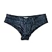 VOGRACE Womens Low Rise Mini Denim Shorts Denim Thong Cheeky Jeans Shorts (X-Large(US 8), Faux Leather)