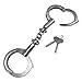Funny Steel Double Lock Handcuff Asjustable for Police for Security Guards, Law Enforcement, Military, Concerned Citizens Roll Play Training-Silver