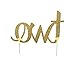 Handmade 2nd Birthday Cake Topper Decoration - Two - Double Sided Gold Glitter Stock