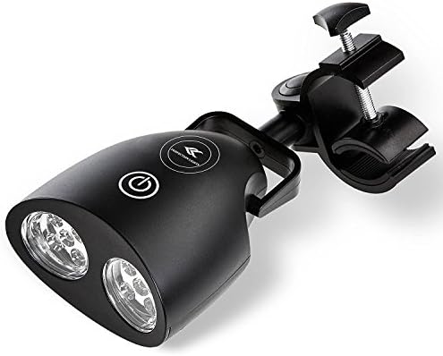 Barbecue Grill Light. Black ABS &amp; Metal 360º Rotation. Durable Outdoors Weather Resistant. 10 Bright LED Lights + GIFT: Screw Driver, Cloth and 3AA Batteries