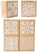 Wooden Rubber Stamps, ArtCastle Korea DIY Diary Stamp Set (6 pcs Lace Square)