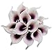 smylls Calla Lily Bridal Wedding Bouquets Latex-Look Like Real,Eco-friendly Odourless Artificial Flowers Christmas Home Decoration(12, Purple & White)