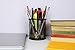 Akmy by Jackson Flag Company Pen Holder Mesh Pencil Holder Metal Pencil Holders Pen Organizer Round Padded Base Black for Desk Office - 3 Pack