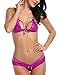 Avidlove Women Sexy Lingerie Set Lace Halter 2 Piece Babydoll Lingerie (M, Purple)