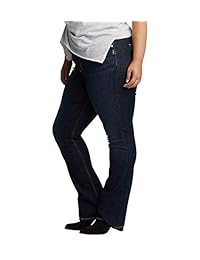 Silver Jeans Co. Pantalones vaqueros de dama de talla grande con corte curvado