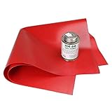 Tarp Repair Kit: 2'x2' Red Tarp Patch and Vinyl Cement