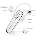 GLCON GJ-02 Stereo Wireless Bluetooth Earpiece 4.1 with Mic, A2DP Music Streaming, Noise & Echo Cancellation, Headset with Microphone Earbud for Car GYM Office, iPhone and Cell Phones,White