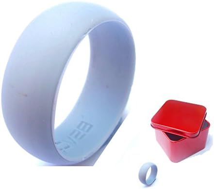 Men's Silicone Wedding Ring Band With Gift Box. Black, Blue... Perfect Husband Gifts From Wife