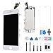 LCD Touch Screen Display Digitizer Replacement Assembly Full Set Compatible For iPhone 6 4.7 Inch Repair Tool Kit (White)