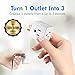 Maximm Current Wall Tap (4-Pack) Easy Access with 3 Prong Outlet Cube Plug Adapter Expanding It Into 3 AC Outlets, Perfect for Travel, ETL Listed White