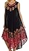 Sakkas 40SE Sundari Caftan Tank Dress / Cover Up - Black / Pink - One Size