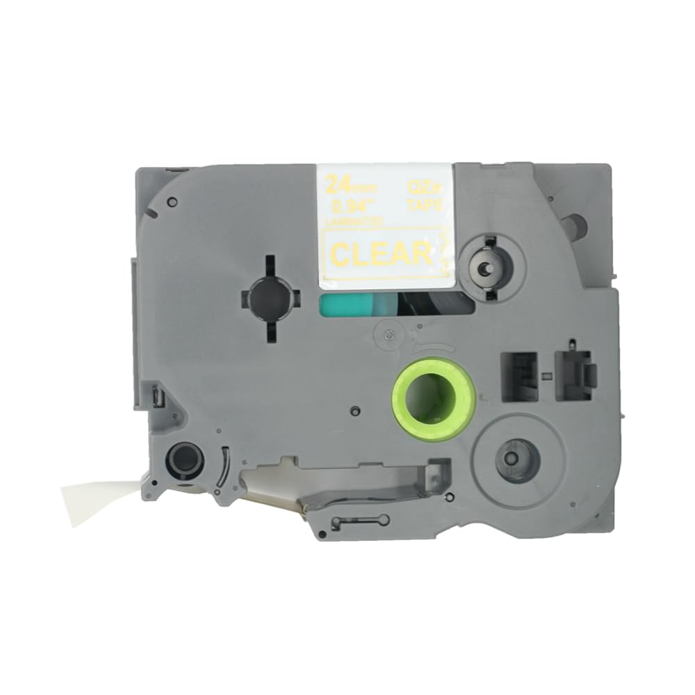 BROVACS 1 Pack Gold on Clear Laminated Label Tape Compatible for Brother P-Touch Label Printer TZ 154 TZe 154 24mm 1" OPA4154