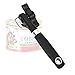 Phelrena Manual Stainless Steel Can Opener Design with Ergonomic Soft Grips Handle Safety Smooth Edge Side Cut and Turn Knob, Lid Lifter That Won't Touch Food,Best New kitchen supplies, Black