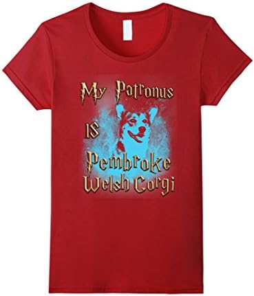 Women's My Patronus is Pembroke Welsh Corgi Puppies Christmas Sweate Large Cranberry